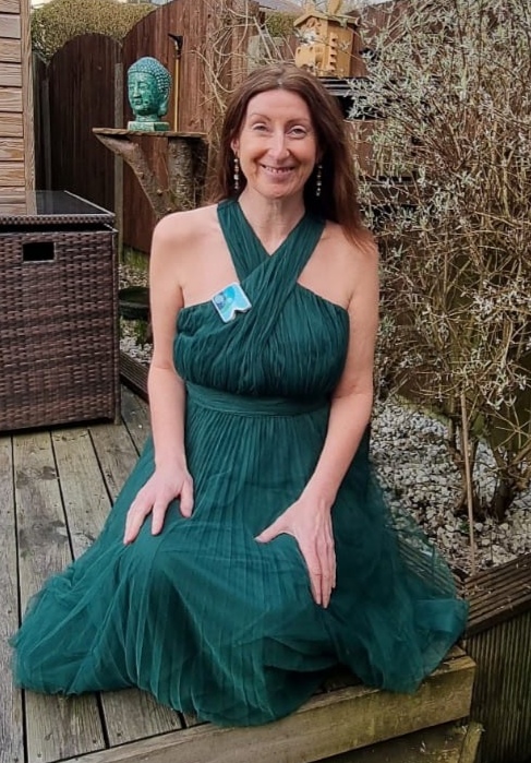 Anita in green dress